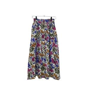 Womens 100% RAYON Abstract Print pockets Skirt Size 6